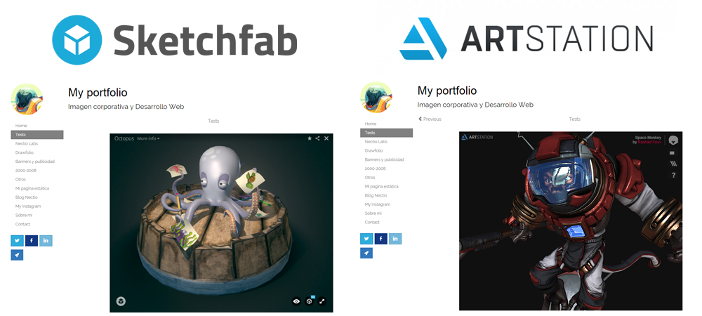 Sketchfab and Artstation Integration