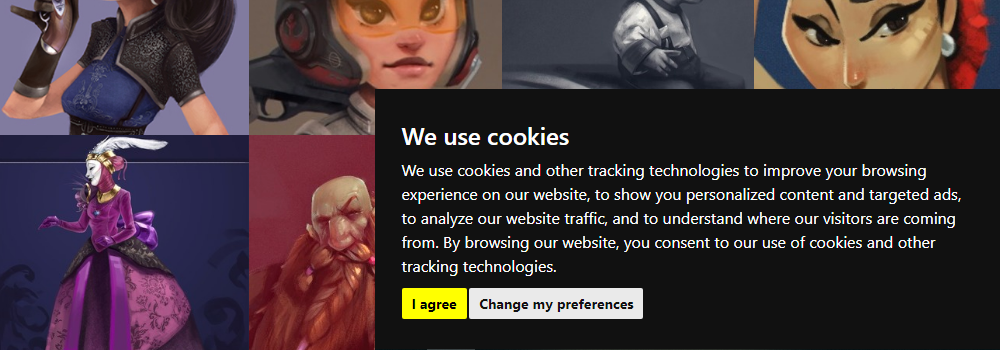 New cookie consent privacy widget