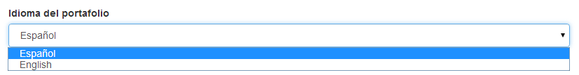 Idioma del portafolio
