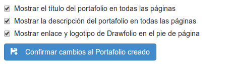 Opciones de mostrar y ocultar