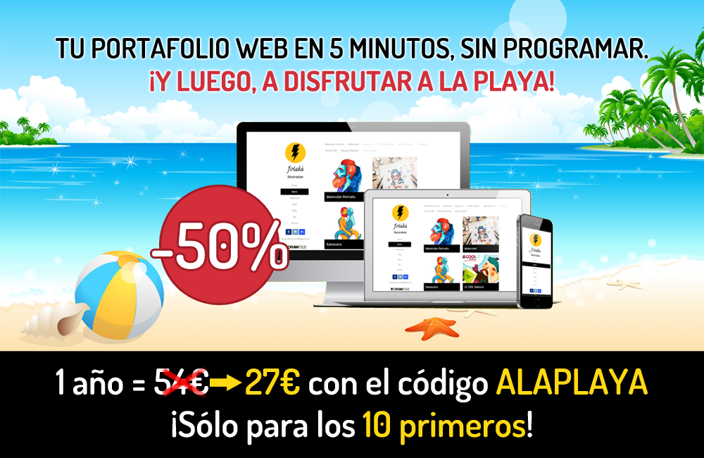 ¡Portafolio y a la Playa! 50% de descuento con el código ALAPLAYA