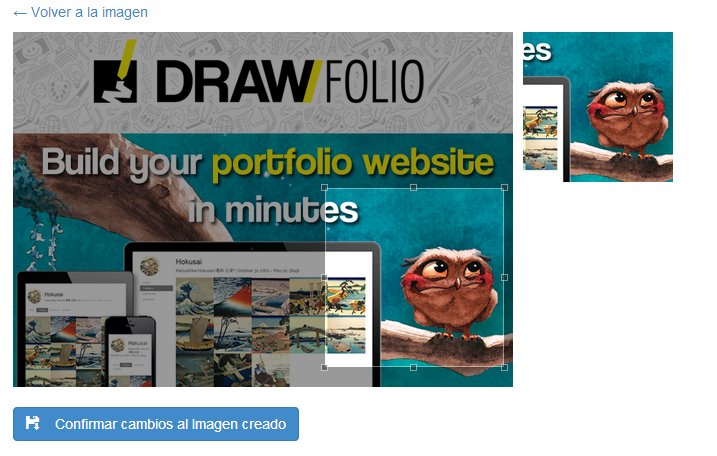 Recortar la miniatura de las imágenes