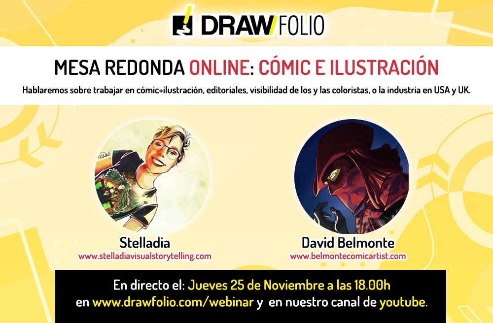 Panel Online sobre Cómic e Ilustración con Stelladia y David Belmonte